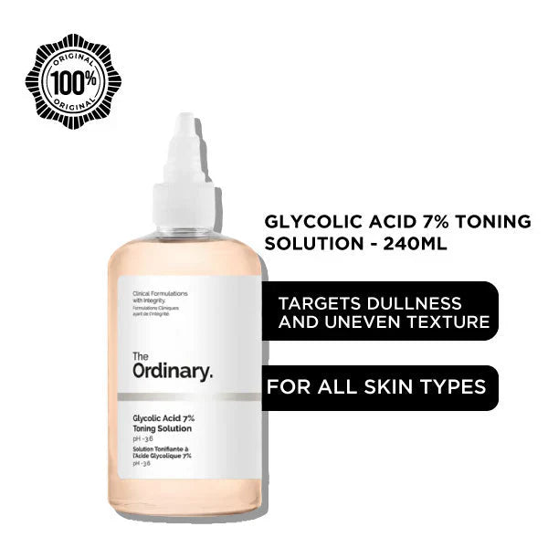 ORDINARY Glycolic 7% Solution for Blemishes, Acne, Wrinkles & Toning Resurfacing 240ml